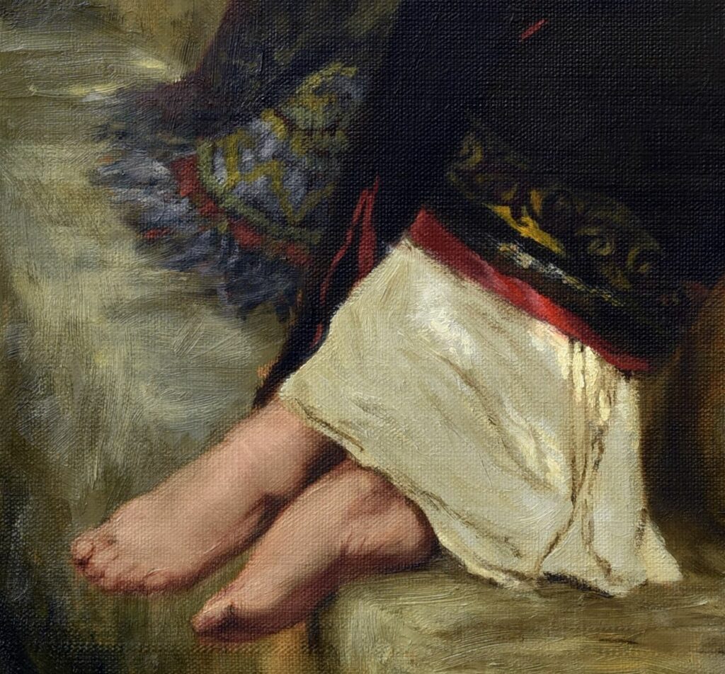 Kopia obrazu "Sielanka Rzymska - Przed kąpielą" H. Siemiradzkiego Detail2 1024x952