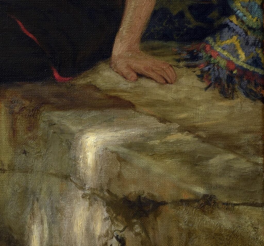 Kopia obrazu "Sielanka Rzymska - Przed kąpielą" H. Siemiradzkiego Detail4 1024x952